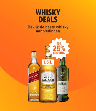 Whisky deals tot 25% korting